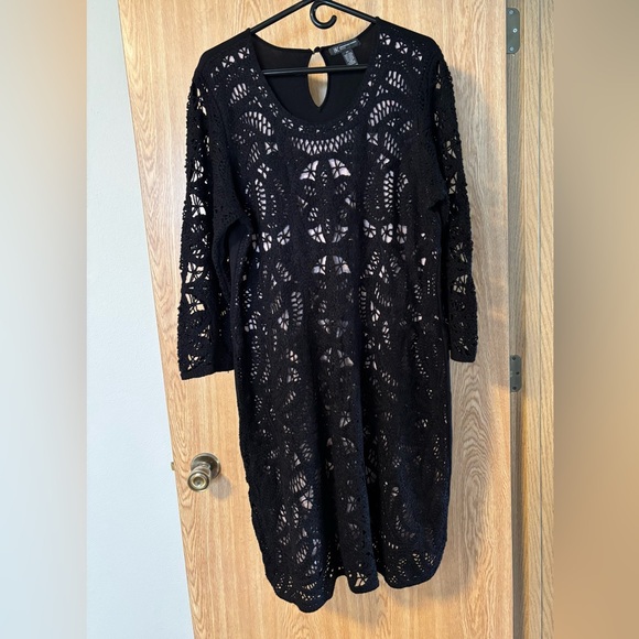 INC Black Crochet Dress NWOT - Picture 1 of 7